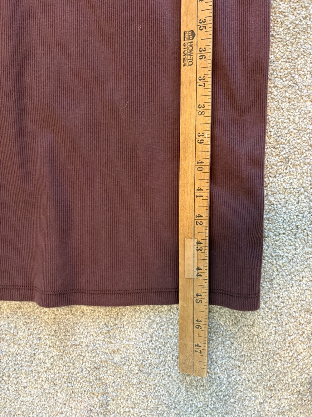 NWT A New Day Brown Ribbed Knit Column Maxi Dress / Tube Dress Size XL - Picture 9 of 10